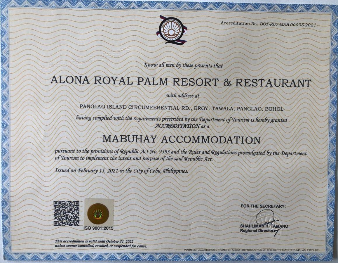 Alona Royal Palm Resort Panglao Εξωτερικό φωτογραφία